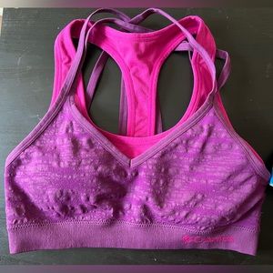 Columbia Sportswear Double Layer “T” Back Bra Pin & Purple, Medium